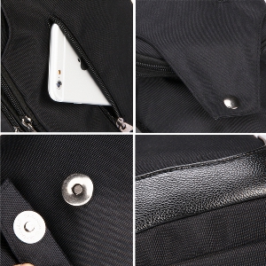 Удобна малка мъжка чанта в черен цвят - един модел