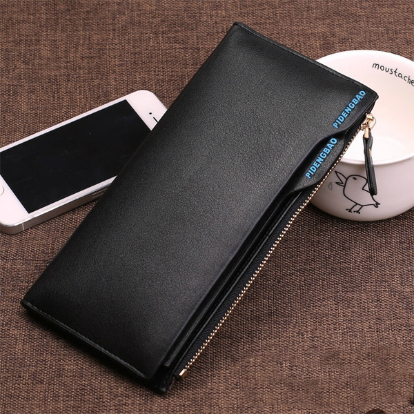 Мъжки кожен портфейл, малък и удобен с прегради за документи