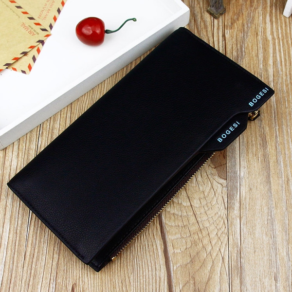 Мъжки кожен портфейл, малък и удобен с прегради за документи