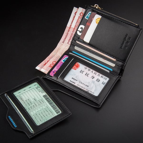 Мъжко портмоне от изкуствена кожа с разпределения 