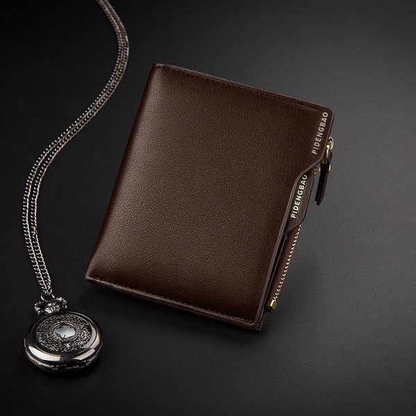 Мъжко портмоне от изкуствена кожа с разпределения 