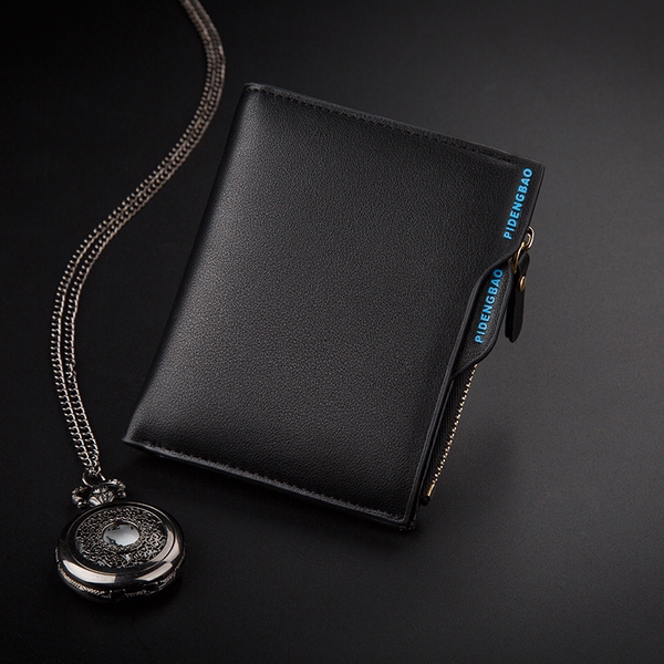 Мъжко портмоне от изкуствена кожа с разпределения 