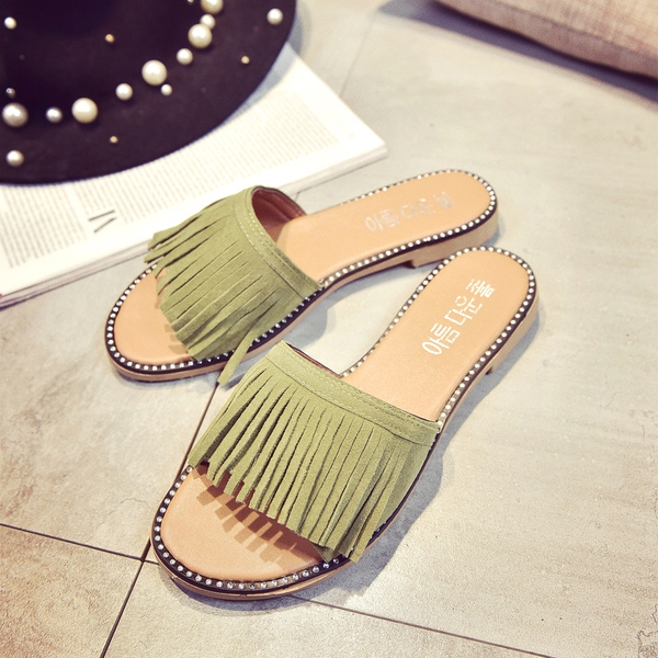 Дамски сандали подходящи за горещите летни дни - сив,кафяв и зелен цвят 