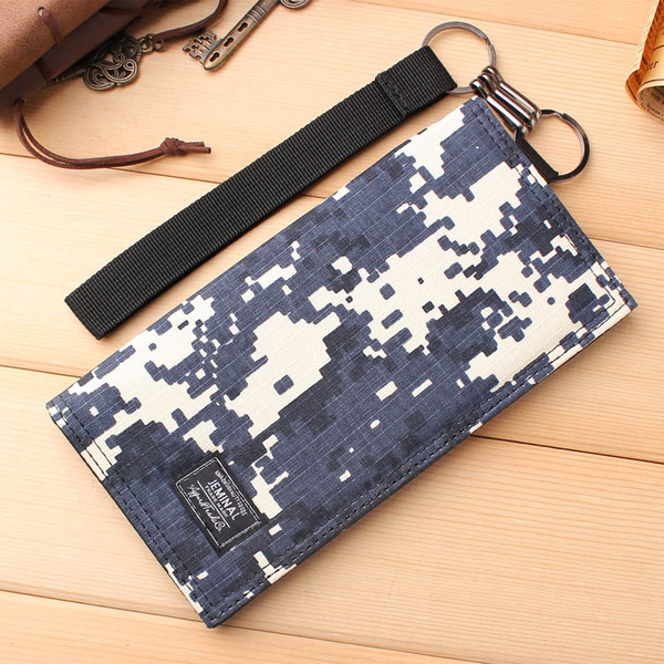 Мъжки платнени камуфлажени пормонета с преградки за документи и джобове