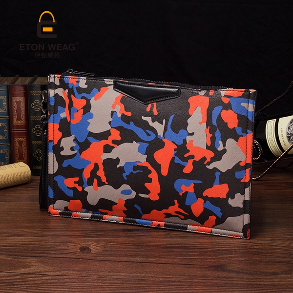 Мъжки дизайнерски чанти - тип клъч - четири цветни модела камуфлаж и флаг