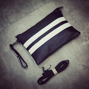 Мъжка чанта от изкуствена кожа - тип клъч - мека повърхност с интересни принтове Fashioncode, звезда, светкавица