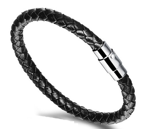 Мъжки гривни от стоманена сплав - бляскави кяфяви и черни модели