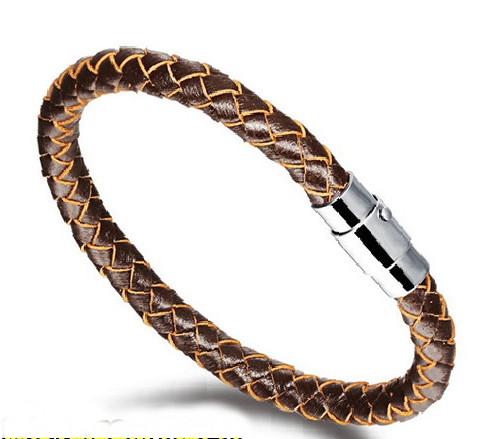 Мъжки гривни от стоманена сплав - бляскави кяфяви и черни модели