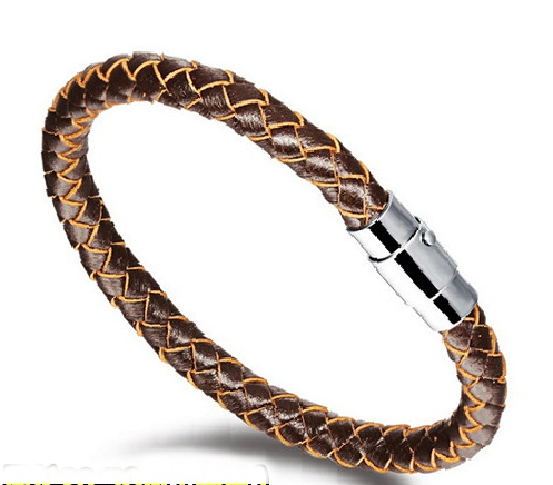 Мъжки гривни от стоманена сплав - бляскави кяфяви и черни модели