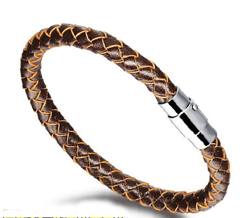 Мъжки гривни от стоманена сплав - бляскави кяфяви и черни модели