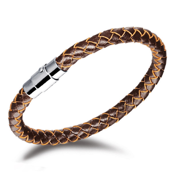 Мъжки гривни от стоманена сплав - бляскави кяфяви и черни модели