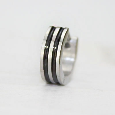 Ανδρικά σκουλαρίκια τύπου δαχτυλίδια με και χωρίς πέτρα 1 κομμάτι - 9 μοντέλα