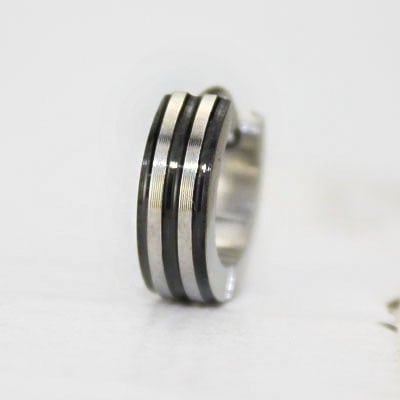 Ανδρικά σκουλαρίκια τύπου δαχτυλίδια με και χωρίς πέτρα 1 κομμάτι - 9 μοντέλα