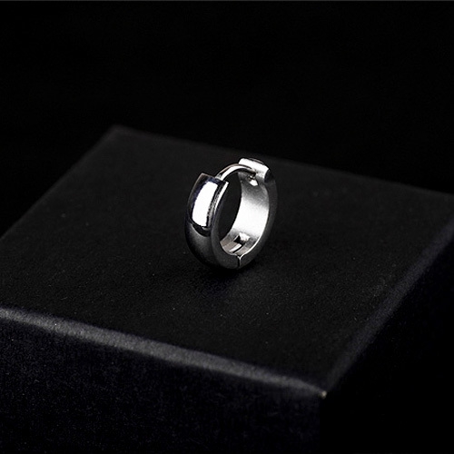 Στερεά ανδρικά σκουλαρίκια από χάλυβα 1 τεμάχιο - 10 μοντέλα