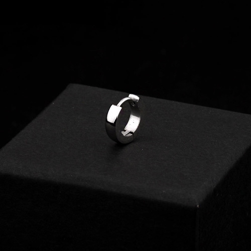 Στερεά ανδρικά σκουλαρίκια από χάλυβα 1 τεμάχιο - 10 μοντέλα