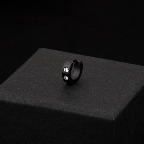 Στερεά ανδρικά σκουλαρίκια από χάλυβα 1 τεμάχιο - 10 μοντέλα