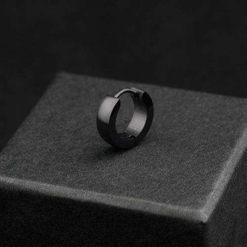 Στερεά ανδρικά σκουλαρίκια από χάλυβα 1 τεμάχιο - 10 μοντέλα