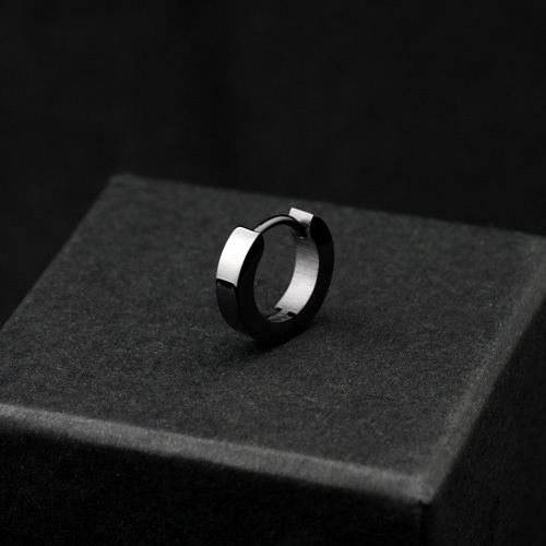 Στερεά ανδρικά σκουλαρίκια από χάλυβα 1 τεμάχιο - 10 μοντέλα