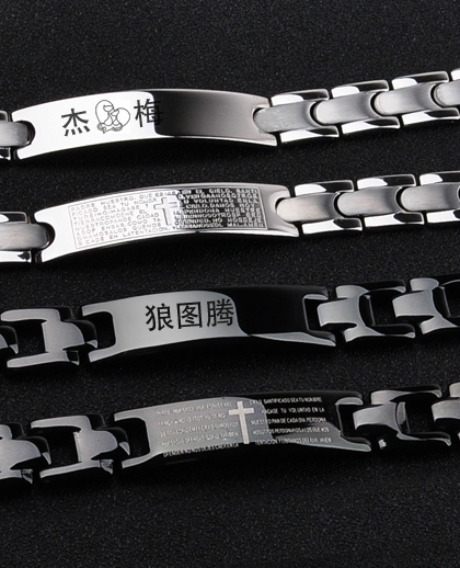 Мъжки гривни - черни и сребристи цветове с кръст