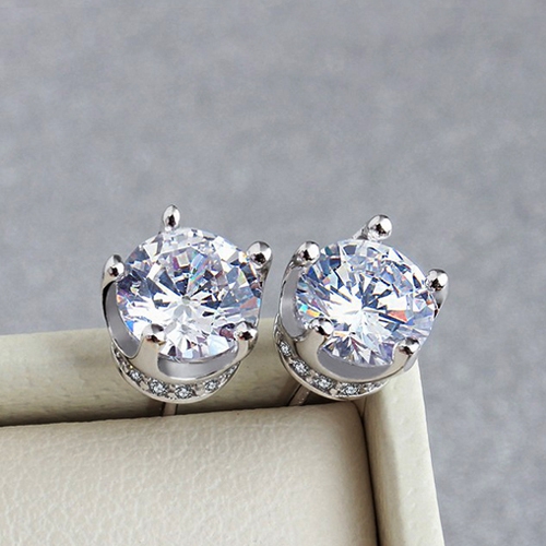 Обеци с камък за мъже - 1 брой 