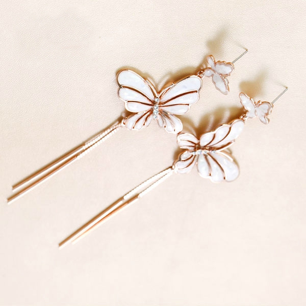 Γυναικεία σκουλαρίκια σε 2 μοντέλα - πεταλούδες