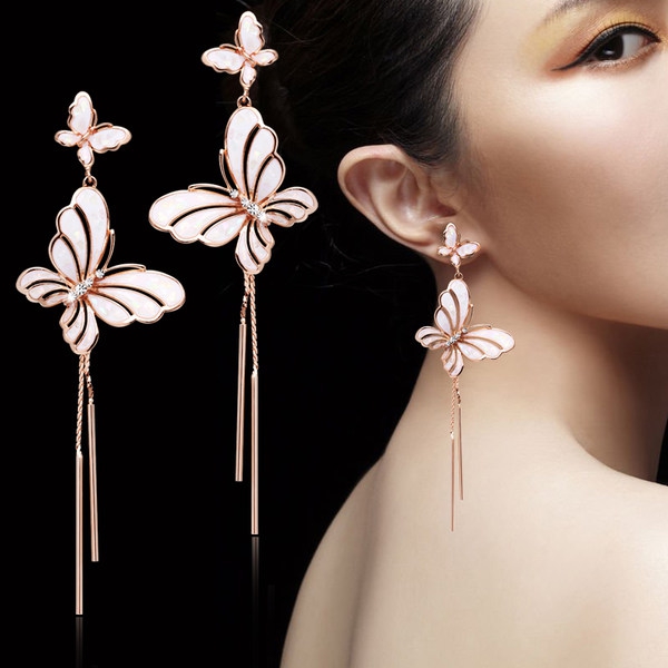 Γυναικεία σκουλαρίκια σε 2 μοντέλα - πεταλούδες