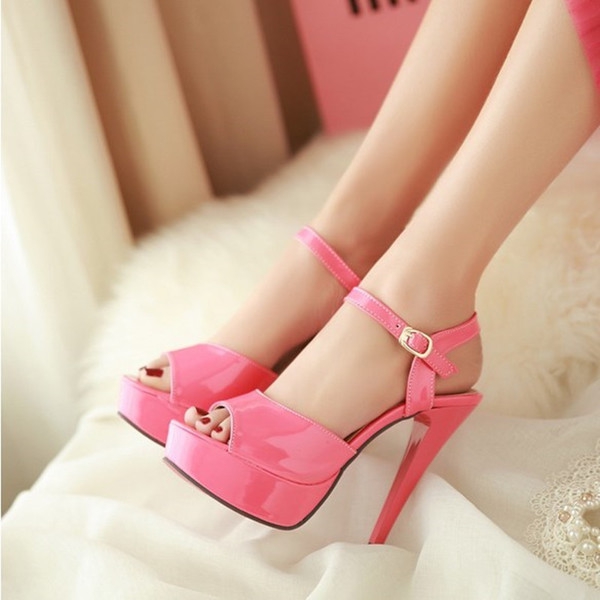 Дамски сандали на ток: Черни, Бели, Розови