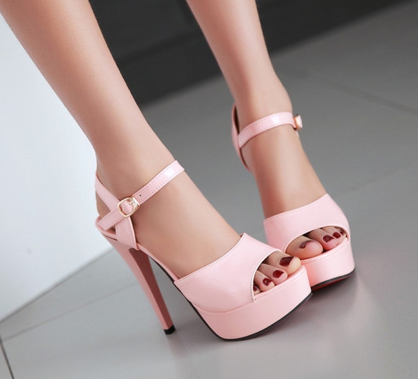 Дамски сандали на ток: Черни, Бели, Розови