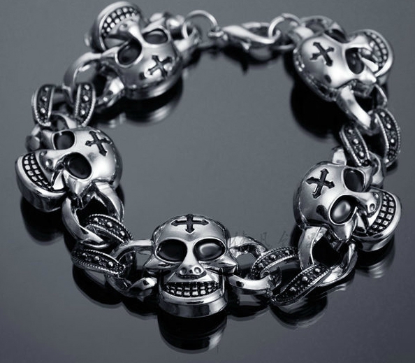 Мъжки гривни със стоманена сплав - няколко модела с дължина: 20 см и ширина: 2 см 