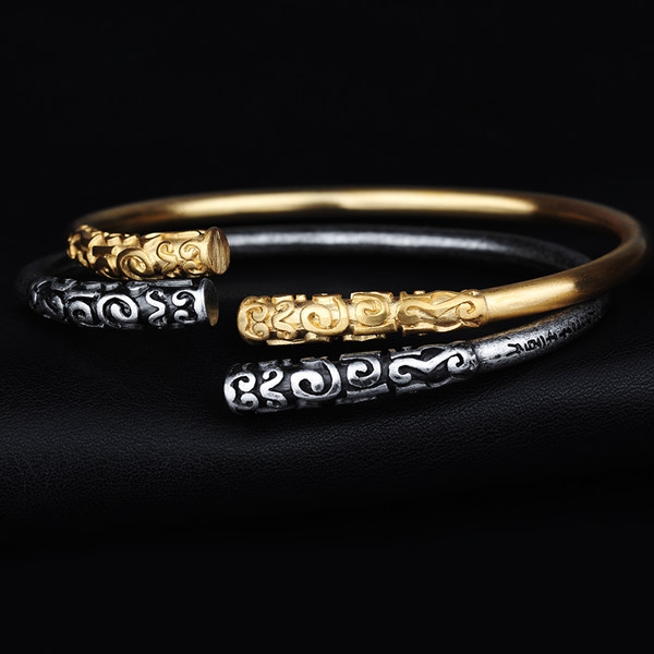 Мъжки гривни - златисти и сребристи в няколко закрепващи се модела от стоманена сплав  - дължина: 20 см 