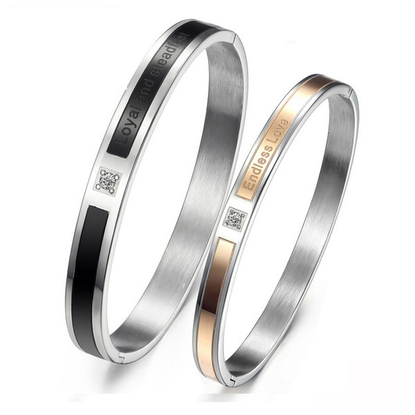 Ανδρικά βραχιόλια από κράμα χάλυβα με ασημί και χάλκινο χρώμα