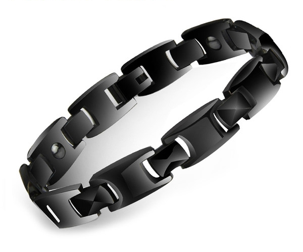 Мъжки гривни от стоманена сплав - четири цвята - бели, сиви, черни, златисти