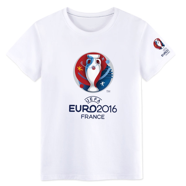 Мъжки футболни фен тениски - Уефа Евро 2016 - Жълти, Червени, Сини с принт и Франция, Белгия и Испания