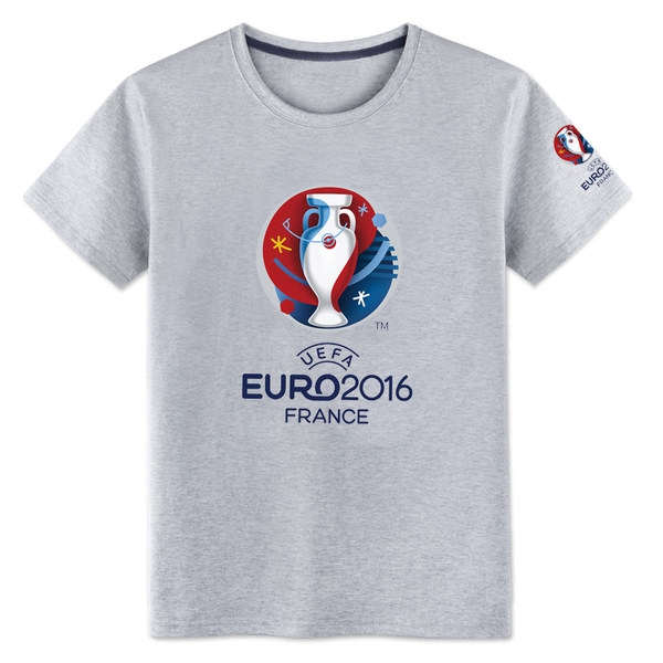Мъжки футболни фен тениски - Уефа Евро 2016 - Жълти, Червени, Сини с принт и Франция, Белгия и Испания