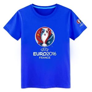 Мъжки футболни фен тениски - Уефа Евро 2016 - Жълти, Червени, Сини с принт и Франция, Белгия и Испания