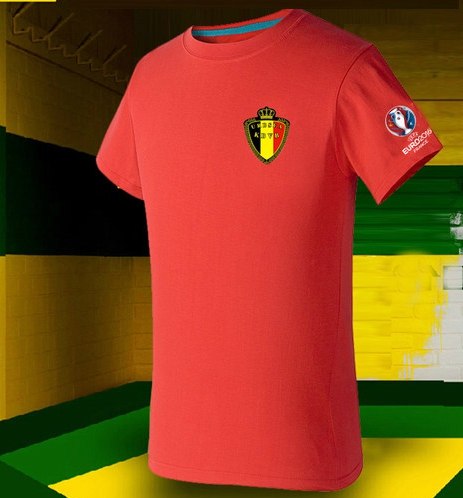 Мъжки футболни фен тениски - Уефа Евро 2016 - Жълти, Червени, Сини с принт и Франция, Белгия и Испания