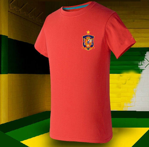 Мъжки футболни фен тениски - Уефа Евро 2016 - Жълти, Червени, Сини с принт и Франция, Белгия и Испания