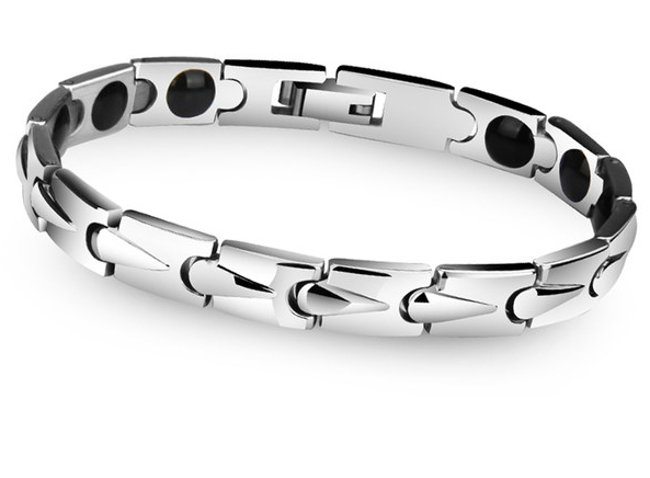 Ανδρικό ασημένιο βραχιόλι τεντώματος από κράμα χάλυβα