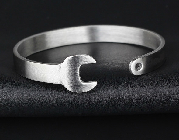 Ανδρικό βραχιόλι από χάλυβα - 2 μοντέλα σε ασημί , και κλειδαριά ρετρό