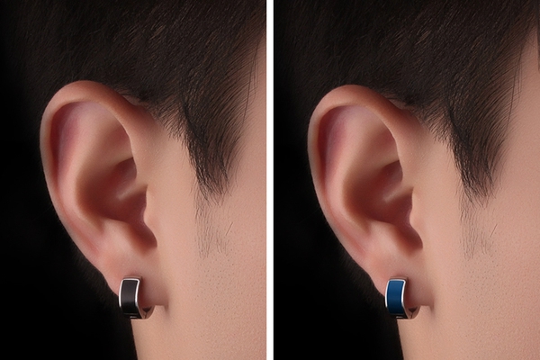 Ανδρικά σκουλαρίκια σε μπλε και μαύρο - 2 σχέδια