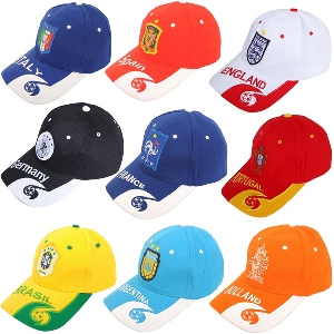 Евро 2016 - фенски летни шапки с козирка за фенове на фубола и националните гарнитури на Бразилия, Англия, Германия и други отбори