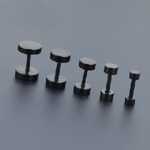 Ανδρικά σκουλαρίκια σε μαύρο χρώμα - 6 διαφορετικά μεγέθη