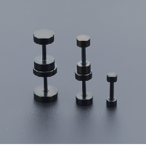 Ανδρικά σκουλαρίκια σε μαύρο χρώμα - 6 διαφορετικά μεγέθη