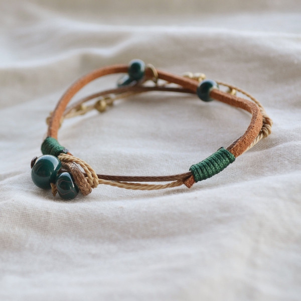 Γυναικεία κεραμικά βραχιόλια με μαργαριτάρι "Μαργαρίτα"