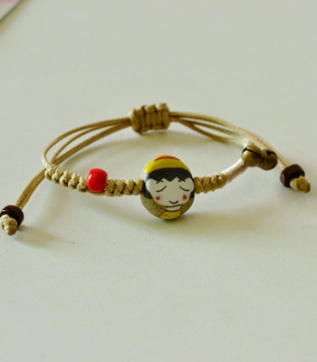 Дамски порцеланови гривни с декоративни камъчета - един брой или комплект от двата модела