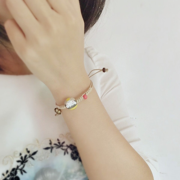 Дамски порцеланови гривни с декоративни камъчета - един брой или комплект от двата модела