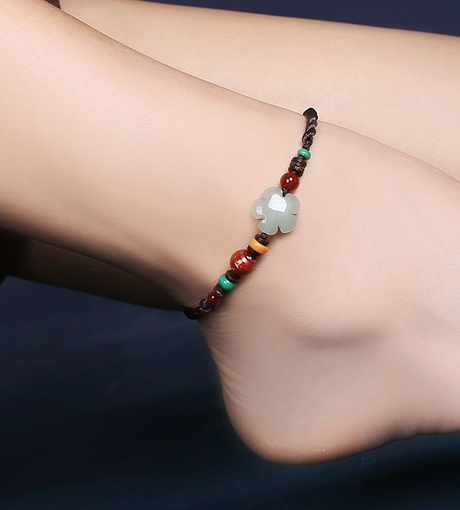 γυναικεία  βραχιόλια με διακοσμητικές χάντρες διαφορετικών χρωμάτων για αστράγαλο και καρπό