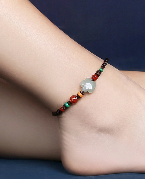γυναικεία  βραχιόλια με διακοσμητικές χάντρες διαφορετικών χρωμάτων για αστράγαλο και καρπό