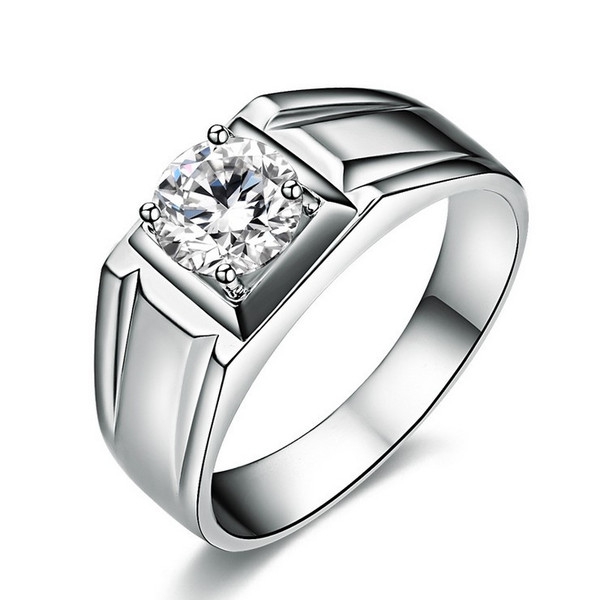 Ανδρικά δαχτυλίδια με πέτρα επιχρυσωμένο με ασήμι - 2 μεγέθη