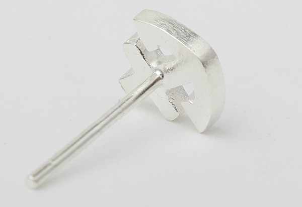 Ασημένιο ανδρικό σκουλαρίκι - 1 τύπου άγκυρα